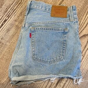 Levi's Sky Blue Denim Cutoff Shorts